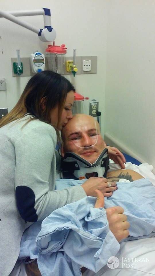 Artur Szpilka w szpitalu po walce z Deontayem Wilderem fot. Facebook.com