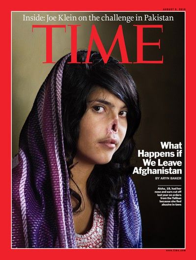 Okaleczona Afganka na okładce "Time"