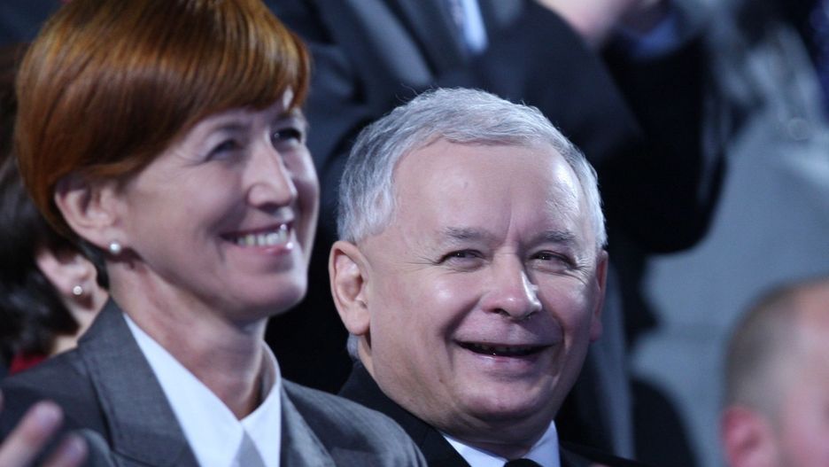 Minister Elżbieta Rafalska i prezes PiS Jarosław Kaczyński.