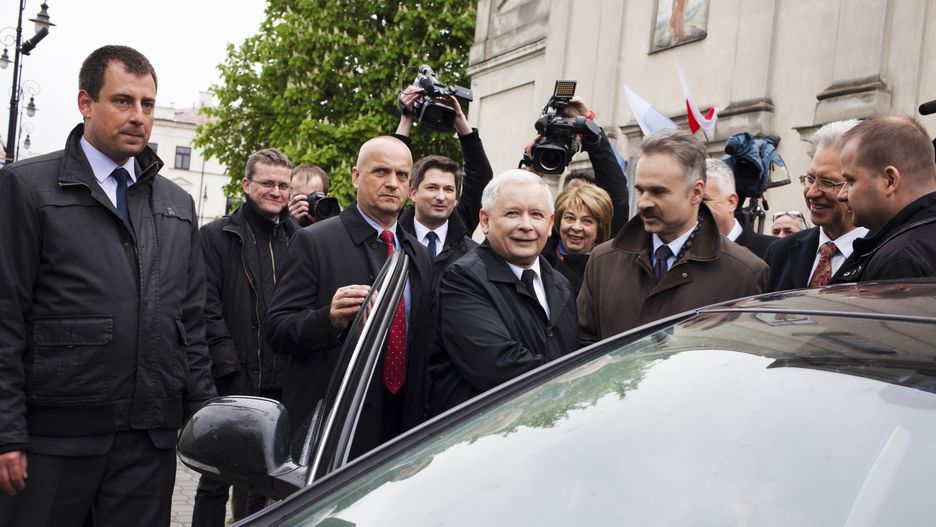 Jarosław Kaczyński i Waldemar Paruch