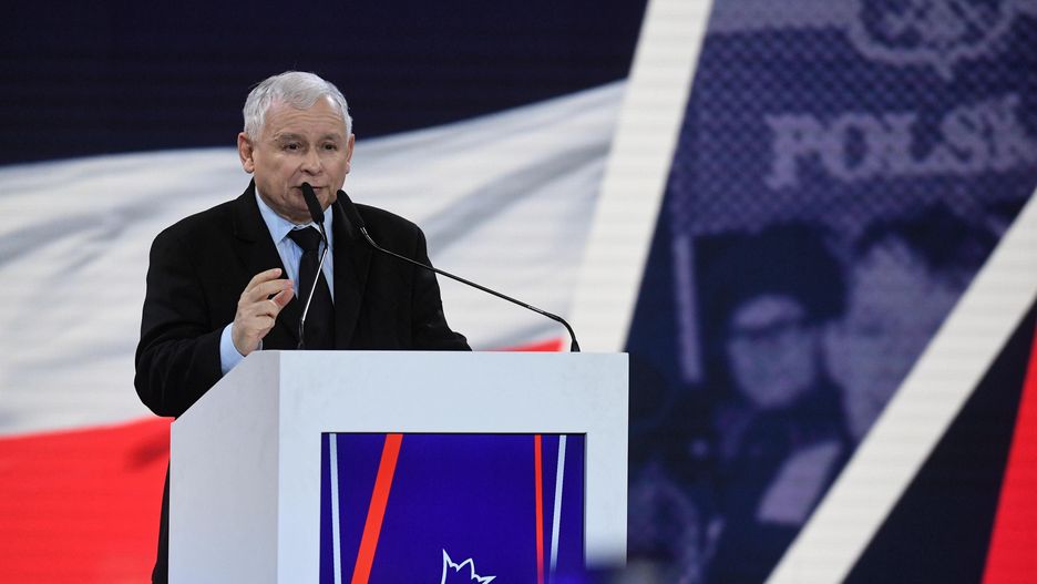 Jarosław Kaczyński przemawia podczas konwencji programowej PiS.
