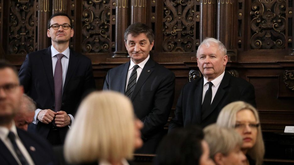 Mateusz Morawiecki, Marek Kuchciński i Jarosław Kaczyński