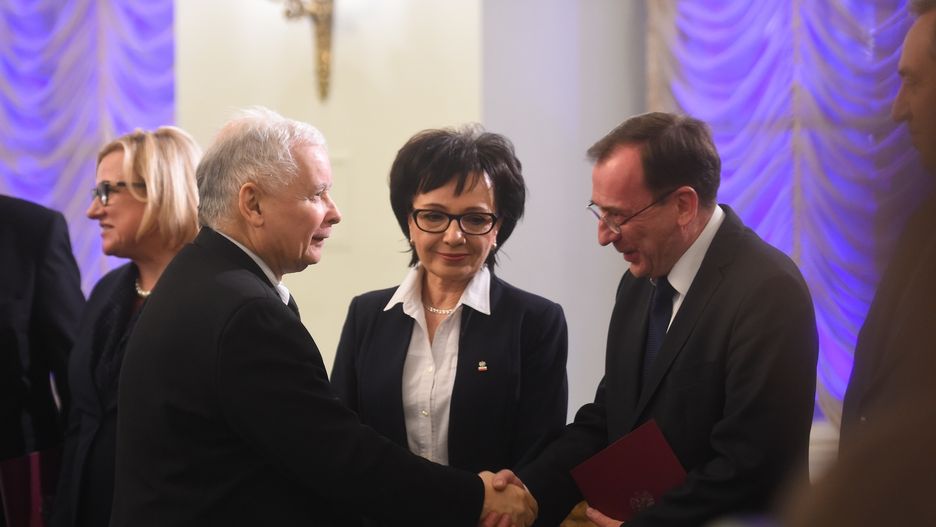 Jarosław Kaczyński, Elżbieta Witek i Mariusz Kamiński