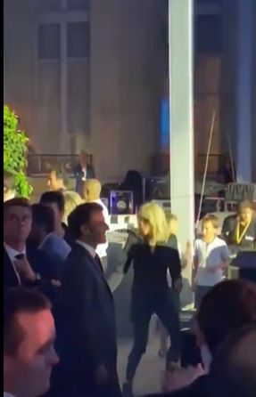 Brigitte Macron tańczy - screen Twitter