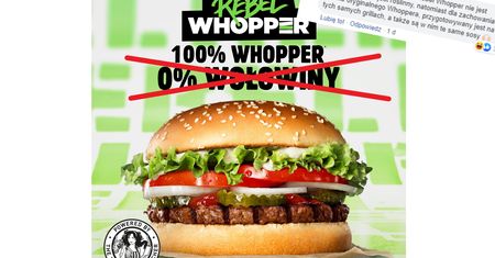 "Roślinny" burger jest smażony na tłuszczu wołowym. Dla kogo oferta Burger King?