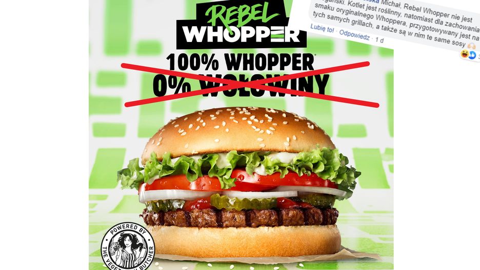 Zdaniem Burger Kinga można usmażyć coś w wołowym tłuszczu i napisać na reklamie "0% wołowiny".