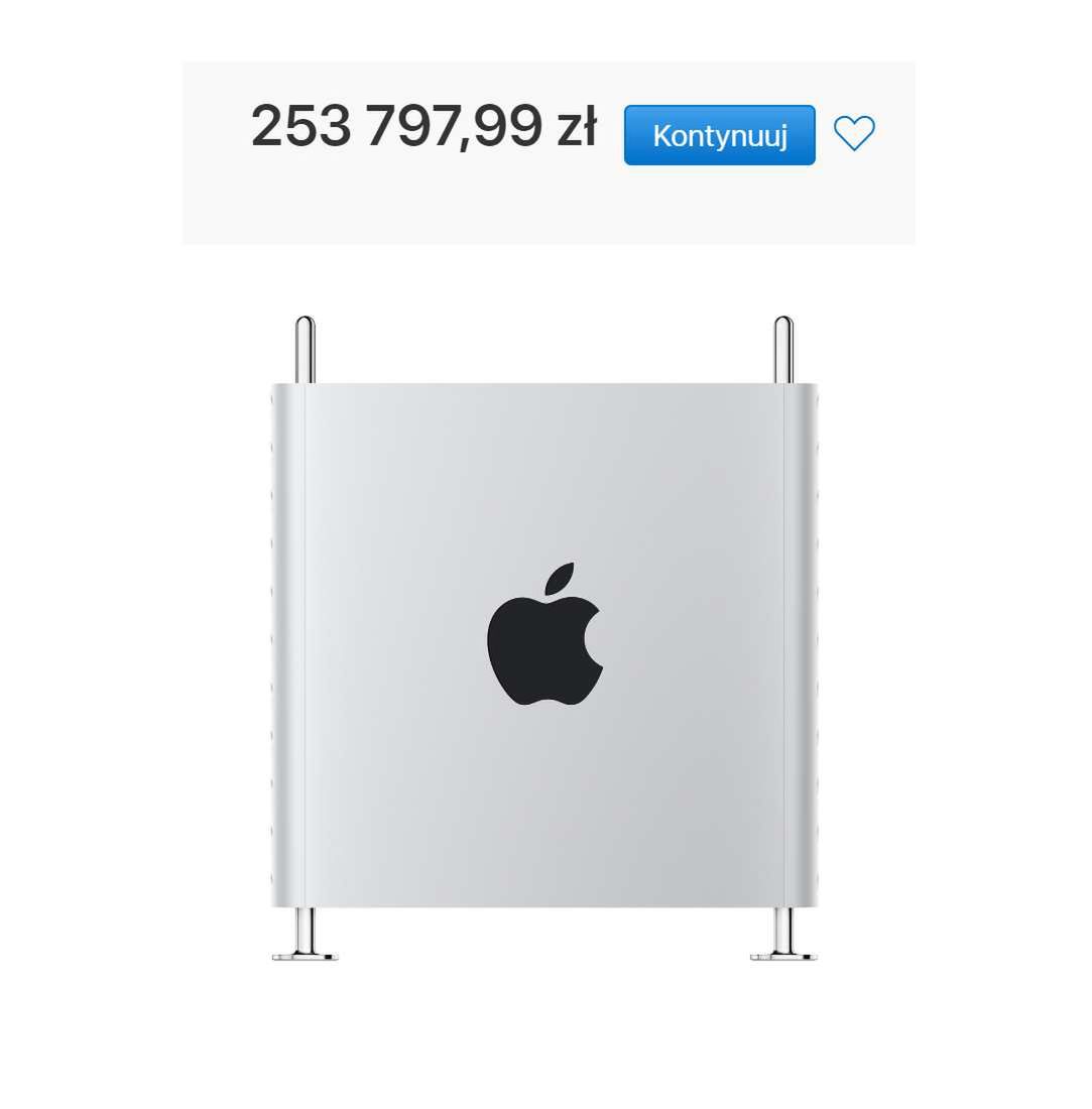 Apple Mac Pro w najdroższej wersji kosztuje ponad ćwierć miliona złotych.