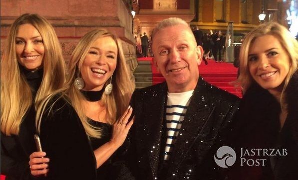 Joanna Przetakiewicz i Jean Paul Gaultier na imprezie British Fashion Awards w Londynie
