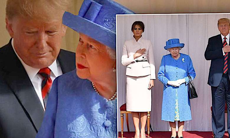 Donald Trump i Melania u królowej Elżbiety II
