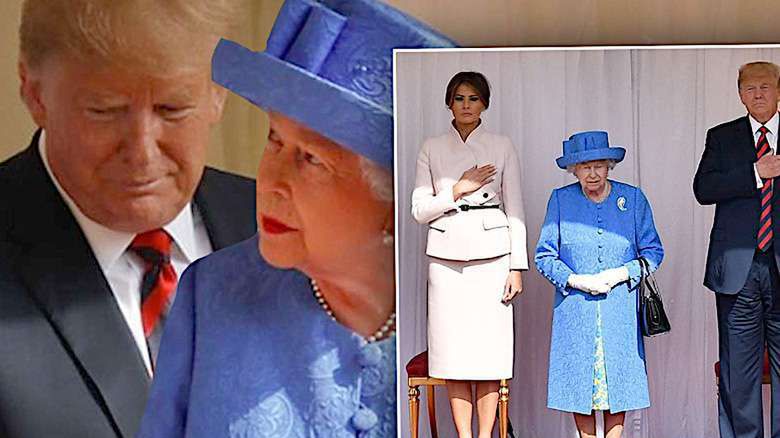 Donald Trump i Melania u królowej Elżbiety II