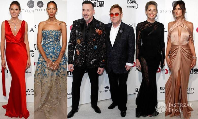 Oscary 2017: Gwiazdy na charytatywnym balu u Eltona Johna:  Alessandra Ambrosio, Heidi Klum, Caitlyn Jenner, Sharon Stone i inni...