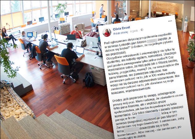 "Oddam asystentkę" - oburzający wpis na LinkedIn. Reakcja: "A dobrze się bzyka?"