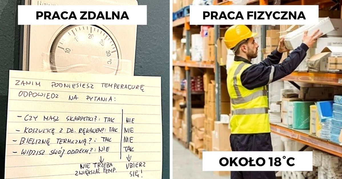 Jaką temperaturę powinien wskazywać słupek rtęci zimą w miejscu pracy? Przegrzewanie się nie jest dobre