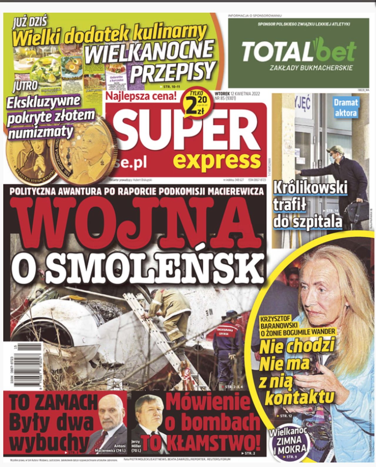 Antek Królikowski - Super Ekspress okładka 12.04.2022