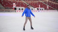 Upadek Rafała Maślaka na lodowisku 