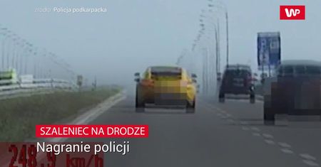 248 km/h na autostradzie A4. Zobacz nagranie z radiowozu