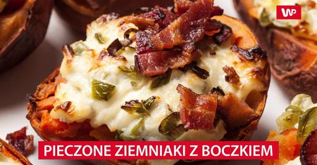 Pieczone ziemniaki z boczkiem