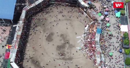 Katastrofa podczas walki byków. Przerażające wideo z drona