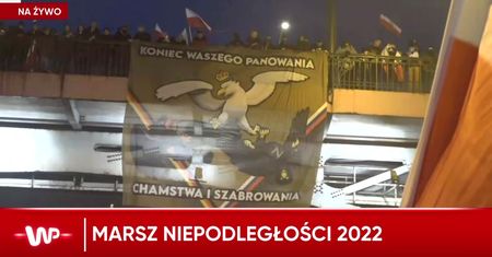 Nagle na marszu pojawił się taki plakat. "Koniec waszego panowania"
