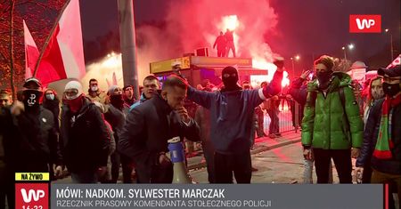 Marsz Niepodległości. Nadkom. Sylwester Marczak o starciach na rondzie de Gaulle'a