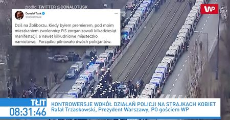 Strajk Kobiet. Dom Kaczyńskiego jak twierdza. Trzaskowski dosadnie o działaniach policji