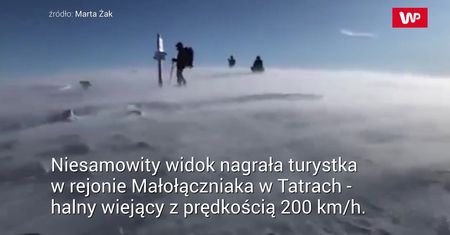 Halny w natarciu. Nagranie turystki