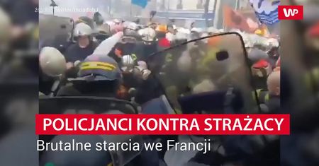 Policjanci kontra strażacy. Koszmarne nagranie obiega świat