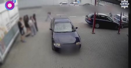 Przejechał kobietę. Tak zachował się potem. Nagranie ze Śląska