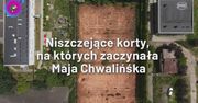 Mural obok zniszczonych kortów. Mocny przekaz artysty z Dąbrowy Górniczej