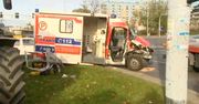 Wypadek z udziałem karetki pogotowia