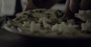 Omlet z pieczarkami i zieloną fasolką. W sam raz na śniadanie