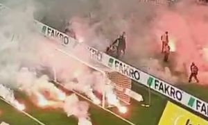 Mecz Polska - Holandia przerwany. Skandaliczne zachowanie kibiców