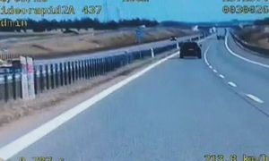 Ponad 200 km/h na S61. Policja pokazała nagranie