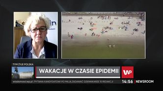 Na plaży w Mielnie nie ma wydzielonych stref. "Parawany pomagają stworzyć enklawy"
