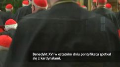 Papież żegna się z kardynałami