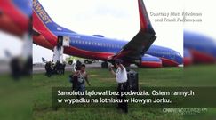 Lądowanie bez podwozia w Nowym Jorku