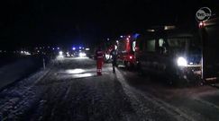 Wypadek autobusu niedaleko Augustowa