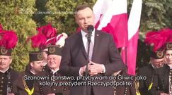 „Sto lat”, ale i buczenie. Andrzej Duda w Gliwicach
