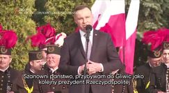 „Sto lat”, ale i buczenie. Andrzej Duda w Gliwicach