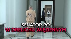 Rulewski w Senacie w więziennym drelichu. "Kraj zamienia się w zakład karny"