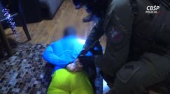 Nagranie z zatrrzymań członków grupy przestępczej, do której miał należeć Materla