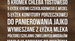 Krokiety z chleba tostowego nadziewane czekoladą