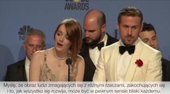 Ryan Gosling i Emma Stone ze Złotymi Globami  za "La La Land"