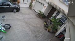 Niudany załadunek motocykla. Pechowiec nagrał swój popis własną kamerą