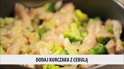 Zapiekanka brokułowa z kurczakiem. Obiad z piekarnika