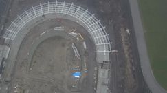 Stadion Orła Łódź prezentuje się coraz lepiej! Zobacz na jakim etapie jest budowa (WIDEO)