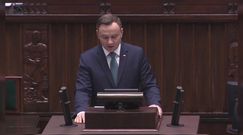 Orędzie prezydenta Andrzeja Dudy przed Zgromadzeniem Narodowym