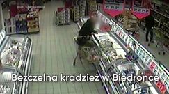 Bezczelna kradzież w Biedronce 