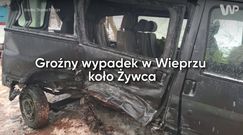 Wjechał w drugie auto i ściął drzewo. Potem uderzył w nie pociąg