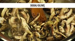Lasagne z pieczarkami i szpinakiem. Obiad we włoskim stylu
